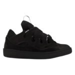 Lanvin ‘Curb’ Leather Blend Sneakers in Black