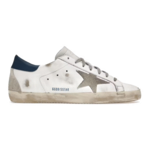 Golden Goose Super-Star – White Royal Blue Grey Suede Patch