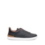 BLACK DEERSKIN TRIPLE STITCH™ SNEAKERS