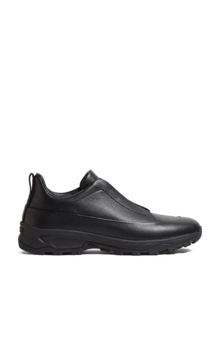 BLACK LEATHER TRIPLE STITCH™ MONTE SNEAKERS