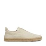 OFF WHITE LINEN AND LEATHER TRIPLE STITCH™ ESPADRILLES