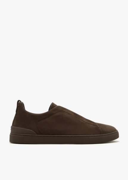 DARK BROWN TRIPLE STITCH™ SECONDSKIN SNEAKERS